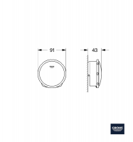 MEDIDAS DESAGÜE AUTOMATICO CON CAÑO INTEGRADO TALENTOFILL GROHE